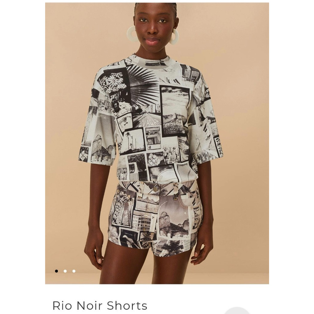 NWT Rio Noir Farm Rio Women jeans short black and white size 29 - Picture 4 of 9